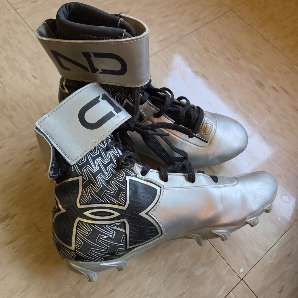 Youth Under Armour C1N MC Football Cleat Cam Newton [1258012-003] Size 3Y Chrome